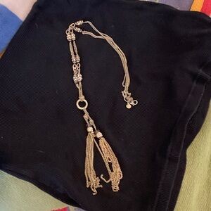 LOFT Gold Multi-Strand Tassel Necklace